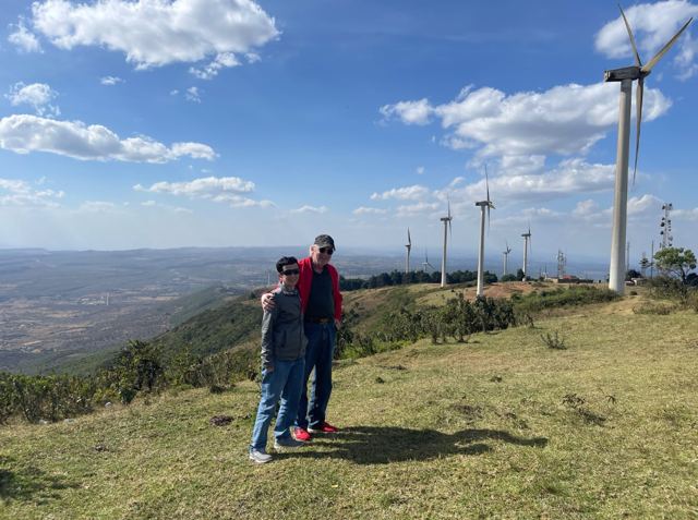 Hilltop wind turbines
